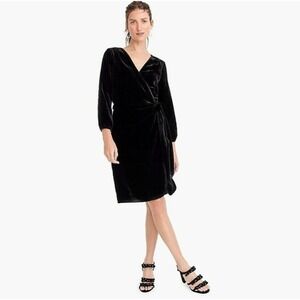 J. Crew Velvet Wrap Dress‎ Elegant Party Cocktail Dress Size 10 NWT $149